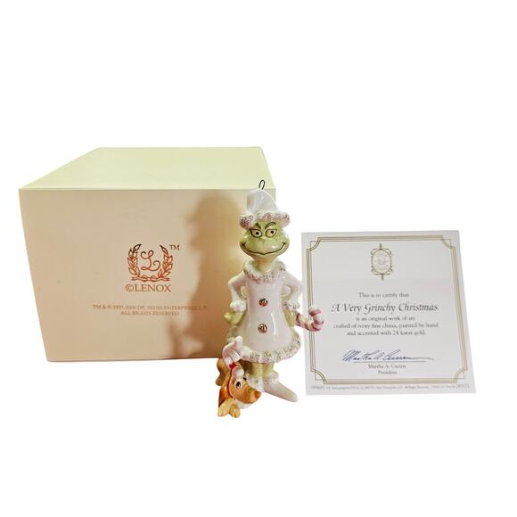Lenox Other - Lenox Grinch Classic Ornaments 'A Very Grinchy Christmas' Ornament Box & Cert.